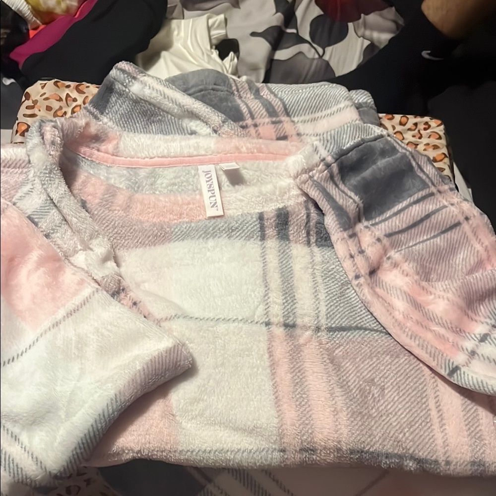 Madison Pink and Gray Cozy Pajama Set